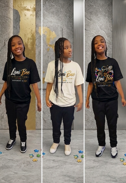 Lani Bee "Different is Fly" Drip Tee 🐝😎💧